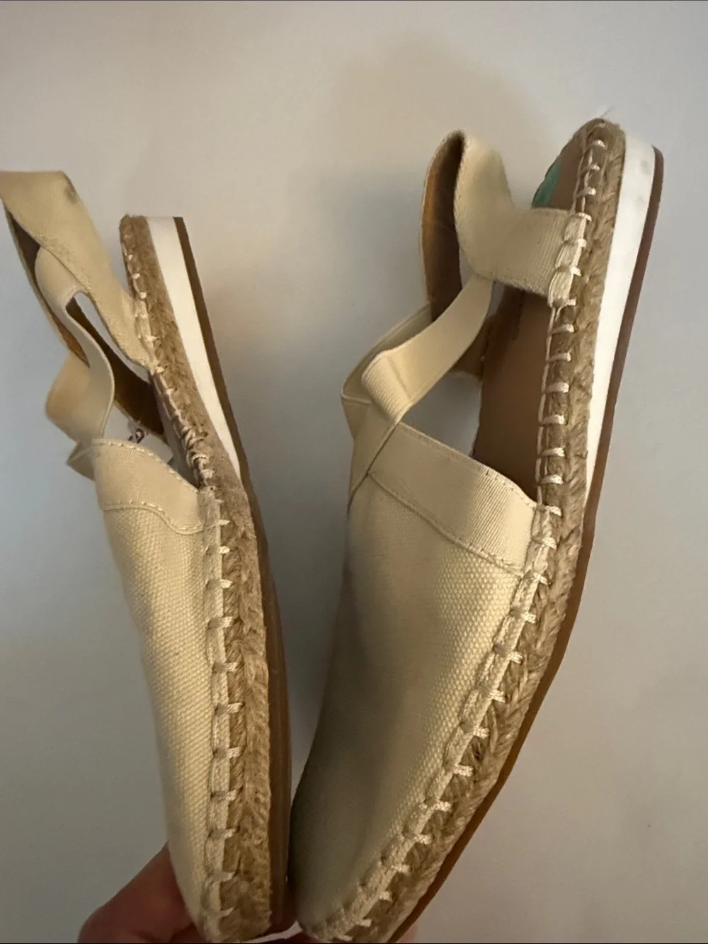 Lucky Canvas Sling Espadrilles in Cream size 8 new never worn